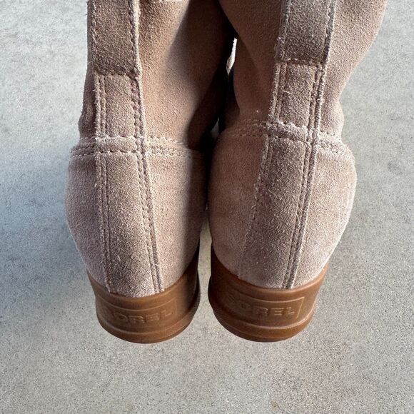 Sorel Evie Wedge Ankle Bootie Women's 11 Tan Lace Up Suede Waterproof‎ Boot - Picture 7 of 10